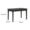 thumbnail image 5 of 48 Inch Home Office Desk Vintage Black Wood Single Drawer 2 USB Ports, 5 of 5