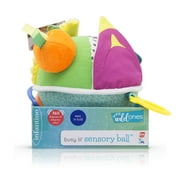 Infantino Busy Lil Soft Sensory Toy Ball with Activities for Babies 6-12 Months, Multicolor Fruits & Veggies
