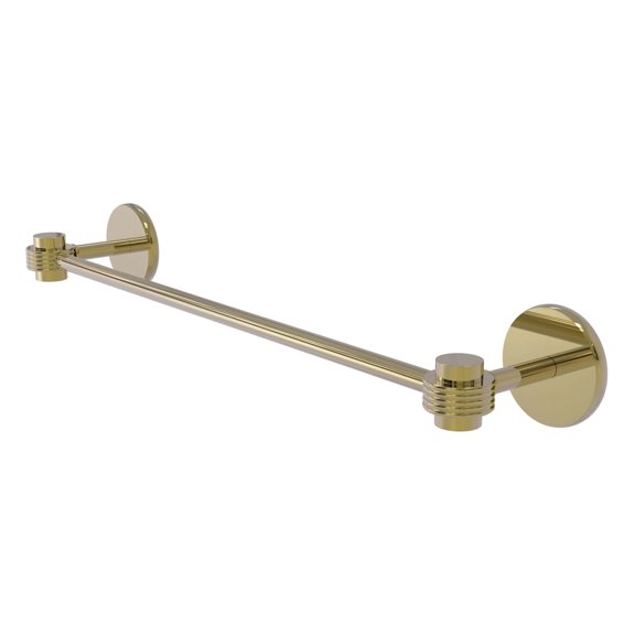 7131G/24-UNL Satellite Orbit One Collection 24 Inch Towel Bar with Groovy Accents, Unlacquered Brass
