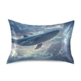 thumbnail image 7 of Yayeee Pillowcase King Size Set of 2 Satin Wrinkle Resistant Pillow Case, Night Floating Whale, 7 of 7