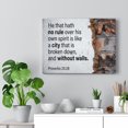 thumbnail image 5 of Scripture Walls  No Rule Without Walls Proverbs 25:28 Bible Verse Canvas Christian Wall Art Ready to Hang Unframed, 5 of 9