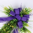 thumbnail image 6 of Jlong Easter Front Door Cross Wreath, Easter Artificial Wreath with Large Purple Bow Tie, Home Decration Easter Cross Flowers Spring Wreath Garland for Easter Holiday Home Wall Decor, 6 of 9