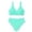 Mint Green, variant on Girls UPF 50 Two-Piece Rash Guard Set, Sun Protective Swim Shirt & Shorts for Kids,Navy,150