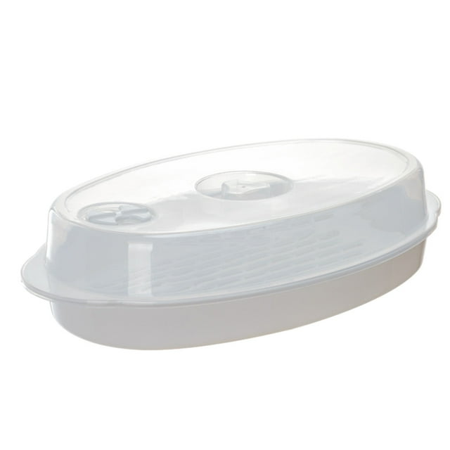 NUOLUX Steamer Microwave Fish Bowl Lid Cooker Set Veggie Prep Meal