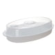 thumbnail image 1 of Placa de vapor de la placa de vapor de 1pc de la placa de vapor de horno de microondas con tapa (blanco), 1 of 4