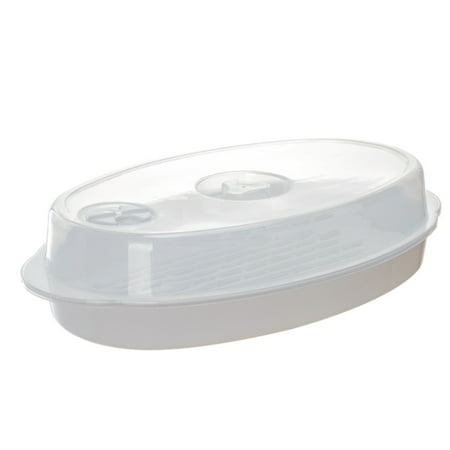 

Etereauty Steamer Microwave Fish Bowl Lid Cooker Set Veggie Prep Meal Vegetable Steamers Kitchen Cookware Plastic Oven Steaming