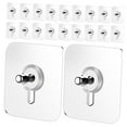 thumbnail image 4 of FUTUREORYY Self-Adhesive Small Wall Hooks Rustproof 20Pcs 6X2.3In, 4 of 8