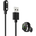 thumbnail image 1 of ccwmincc [1 Pack] for Jugeman Y66 1.96 Inch Smart Watch Charger, Magnetic Replacement USB Charging Cable Compatible with Coucur Y66 Smart Watch Accessories(Black), 1 of 1