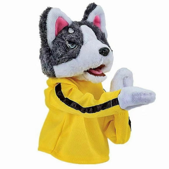 Kung Fu Animal Toy Husky Gloves Doll Toy, Funny Interactive Soundable Boxing Hand Puppet, Kids Gift Hand Puppet for Birthday Christmas Halloween Party