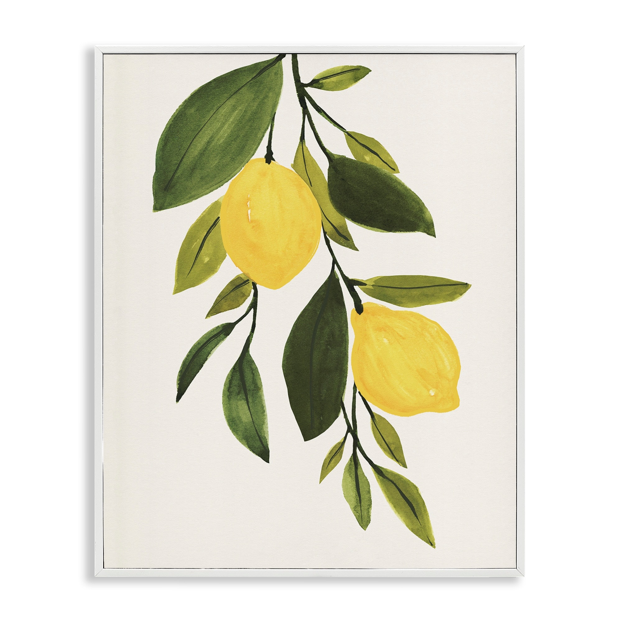 Stupell Industries Simple Yellow Country Lemon Leaf Citrus Fruit , 24 x 30, Design by Annie Warren