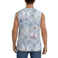thumbnail image 4 of Easygdp Blue Butterfly Men's Breathable Tank Tops Sleeveless Sporty T Shirts for Basketball, Mountaineering, Bodybuilding -Large, 4 of 8
