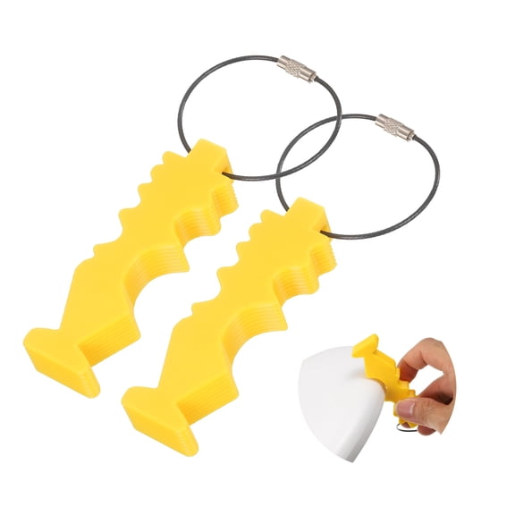 Herramienta de Reparación Uxcell para Disc Golf, Mantenimiento de Bordes de Plástico con Llavero de 6.3 Pulgadas y 2 Pcs Amarillo
