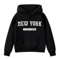 thumbnail image 3 of New York Italian Hoodies for Girls Boys Long Sleeve Casual Graphic Hooded Sweatshirt with Pockets Pullover Tops, 3 of 5