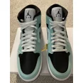 thumbnail image 2 of Ni - ke NEW Ni - ke Air Jordan 1 Mid Size 10.5 Women Light Dew Teal Tint BQ6472300 AJ1, 2 of 5