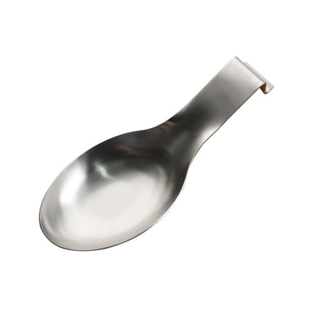 

1pc Hotel Spoon Rest Stainless Steel Modern For Kitchen Counter Table Non Slip