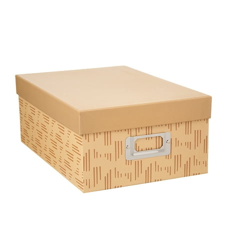 Decorative Storage Box - Decorative Photo Storage Box: Tan