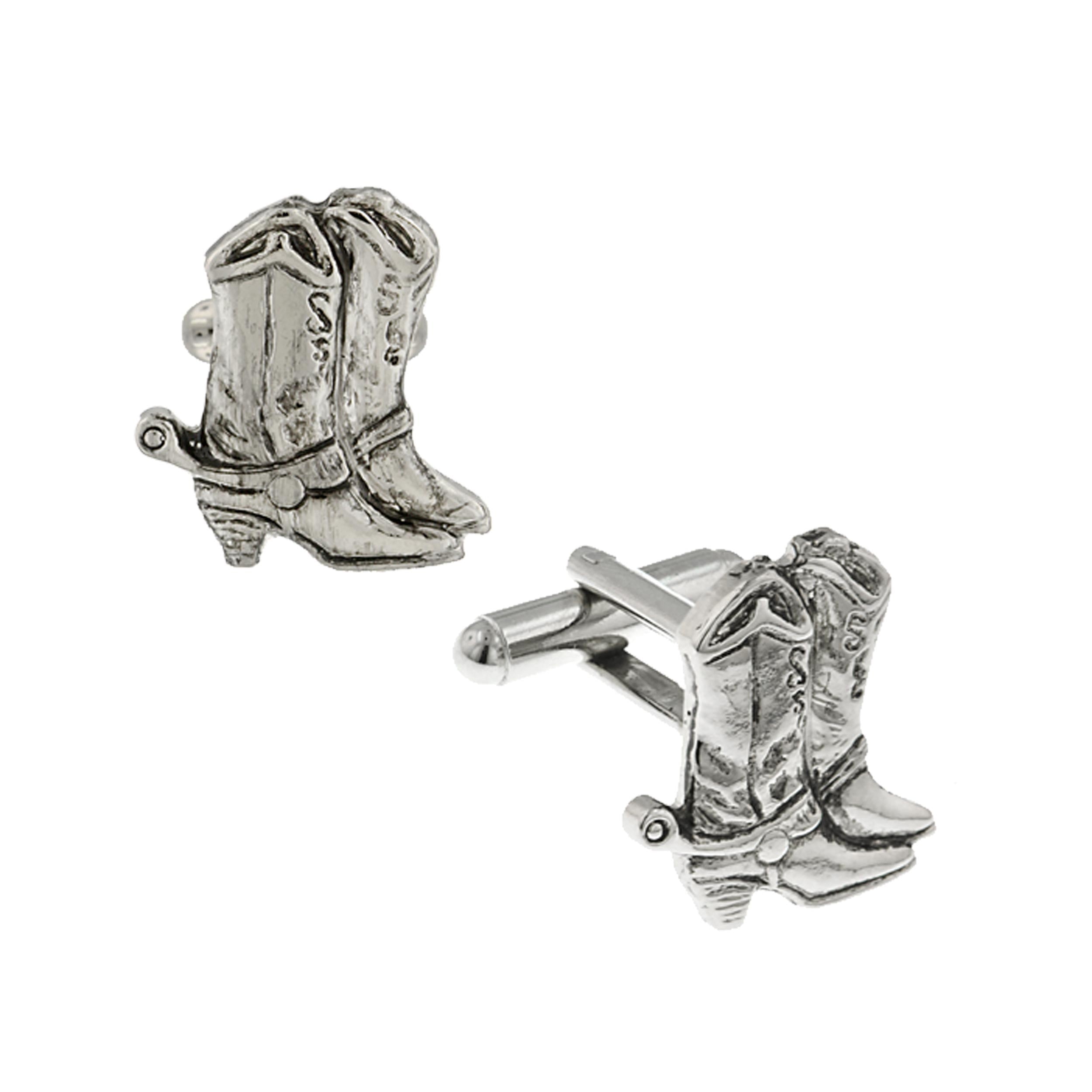 1928 Jewelry Gold-Tone Cowboy Boots Cuff Links