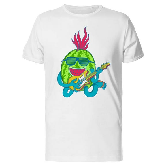 Rockstar Watermelon With Guitar T-Shirt Men -Image by Shutterstock, Male x-Large