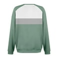 thumbnail image 5 of Antinious Sweatshirt for Women Solid Long Sleeve Crewneck Pocketed Pullover Going Out Tops, Sweatshirt for Women,Tops for Women Trendy,Green,XL, 5 of 5
