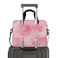 thumbnail image 2 of 16" Laptop Briefcase for Work Travel Laptop Shoulder Bag Carrying Handbag Laptop Case Pink Background with Hearts, 2 of 8