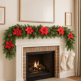 thumbnail image 3 of 9 FT/108 Inch Pre-Lit Christmas Rattan, Rattan with Pine Cones, Christmas Decoration, Rattan for Mantel Stair Door  Indoor Outdoor, 3 of 7