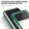thumbnail image 5 of SaniMore for Samsung Galaxy Z Flip 3 Crystal Clear [Not Yellowing Technology] Case, Hard PC & TPU Bumpers Case with Wireless Charging Shockproof Protective Case for Samsung Z Flip 3, Darkgreen, 5 of 7