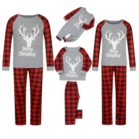 Thanksgiving Gift Deals 2022! Christmas Family Matching Outfits Santa Sleepwear Nightwear Family Outfits Matching Sets for Moms