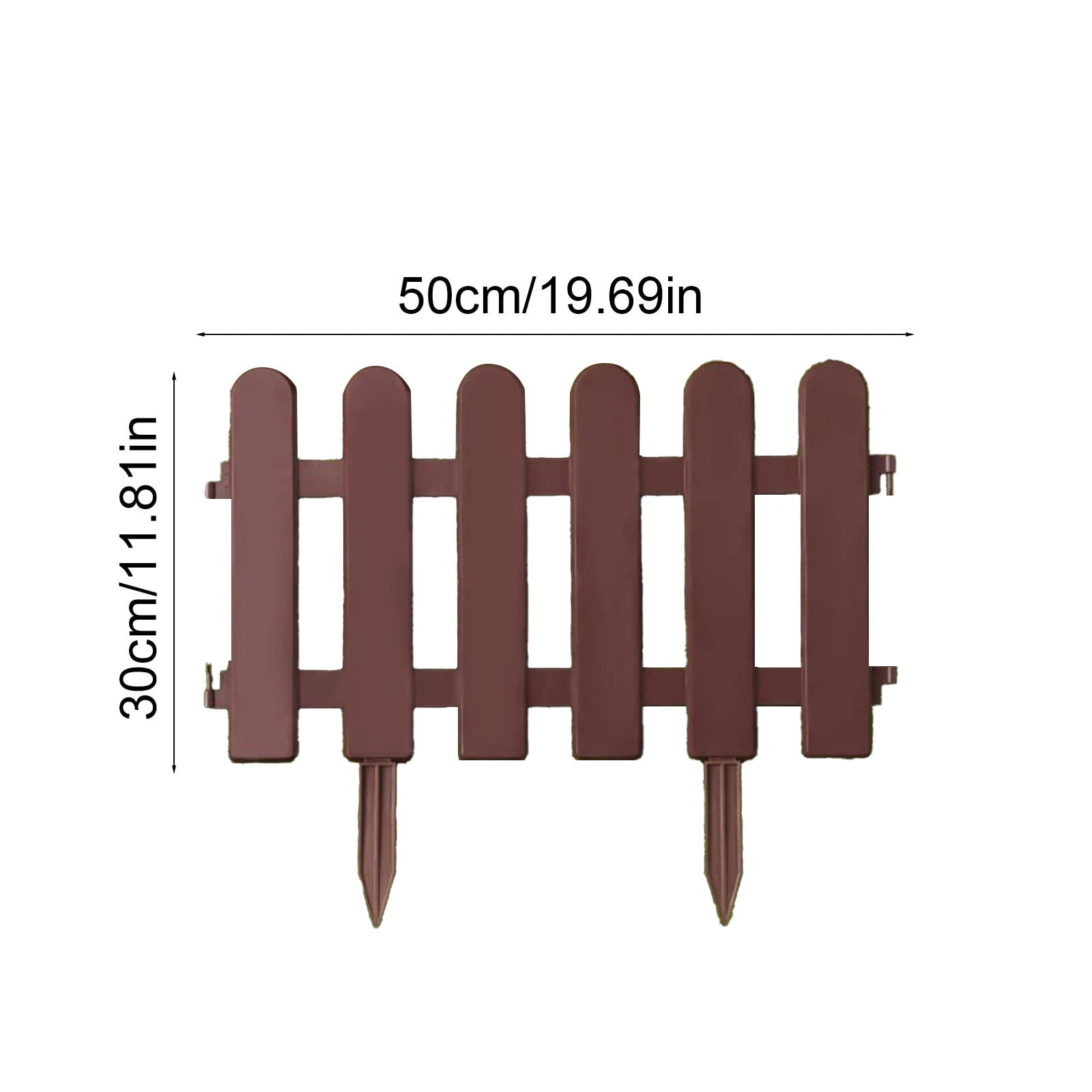 Kadlawus 3Pcs Versatile Garden Fence for Yard, Plastic Mini Border Fence, Decorative Landscape Edging Strips, Small Fence for Flower Bed, Lawn, Patio and Residential Area