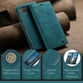 thumbnail image 4 of TEHC CIRCLE for Google Pixel 9 Pro XL Case (6.8") 2024 Release, Classic Wallet Flip Phone Case, Built-in Stand Function, with Card Slots & Cash Pocket, PU Leather Protective Magnetic Cover, Blue, 4 of 10