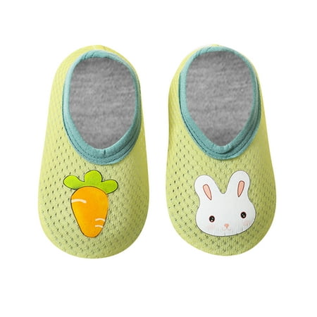 

ZMHEGW 1-3Y Baby Kids Boys Girls Animal Prints Rabbit Carrot Cartoon Breathable The Floor Socks Barefoot Aqua Socks Non-Slip Shoes Toddler Shoes