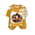 thumbnail image 5 of UAYOTSE Halloween Fashion Graphic Tshirt Women Crew Neck Short Sleeve Casual Holiday Top Size 3XL, 5 of 6