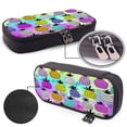 thumbnail image 4 of Lsque Graffiti Pineapples Printed Big Capacity PU Leather Pencil Case Large Pencil Pouch Stationery Pen Bag Pencil Holder for Teen, 4 of 6