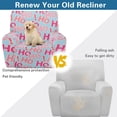 thumbnail image 4 of Kuiaobaty Ho Pattern Recliner Couch Cover with Elastic Bottom Stretch Recliner Chair Cover Large Reclining Sofa Slipcover Washable Reclining Slipcover for Pets Kids, 4 of 8