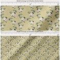 thumbnail image 2 of Soimoi Beige Cotton Voile Fabric Ranunculus & Roses Floral Printed Craft Fabric by the Yard 42 Inch Wide, 2 of 7