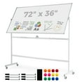 thumbnail image 1 of Costway 72" x 36" Double-Sided Magnetic Whiteboard with Stand and Aluminum Alloy Frame, 1 of 10