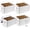 White-20 X 15 X 12 Inches, variant on Brown 20 X 15 X 12 Inches 4 Pack Wine Glass Moving Kitchen Storage Boxes with Lid