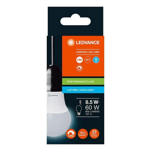 Foco Led Atenuable A19 Ledvance 8.5W Luz Fría 3000K