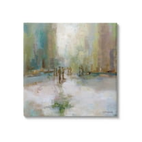 Stupell Industries Impressionist Cityscape Painting Abstract People Street Design Painting Gallery Wrapped Canvas Print Wall Art, Design by Claire Cormany