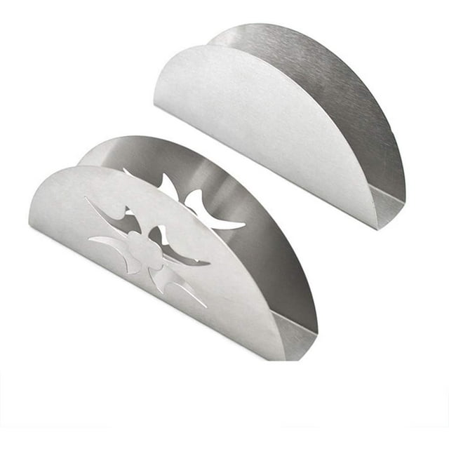 2pcs Argent Porte-Serviettes en Acier Inoxydable Distributeur de Tissu Résistant à la Rouille Serviette Affichage de Cas de Serviette pour Cuisine, Tables à Manger, Fêtes, Comptoirs, Restaurants et Bars