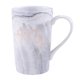 thumbnail image 1 of Grandes tazas de de cerámica 12 onzas para lavavajillas seguro para hombres mujeres D118 gris, 1 of 6