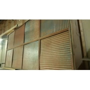 Corrugated Metal Ceiling Tile - Rusted (2'x2') - One Tile