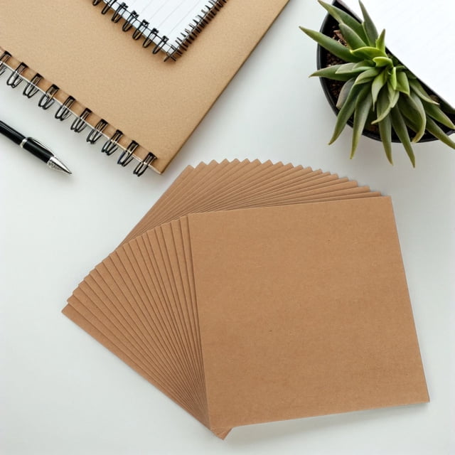 ETHZZLE 20Pcs Kraft Paper Envelopes Light Brown Sturdy Paper Sleeves for Invitations Card Storage and Travel