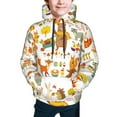 thumbnail image 5 of Kll Unisex Kids Boys Girls Hooded Pocket Pullover Hoodies-Autumn Forest Animals, 5 of 9