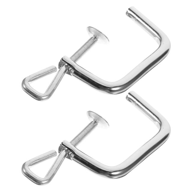 HONITANO 2Pcs Silver Pasta Machine Holder Clamp Universal Accessory for Pasta Maker Parts Replacement