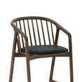 thumbnail image 5 of Armen Living Echo Walnut Wood and Black Faux Leather Counter Stool, 5 of 14