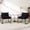 Black, variant on LOGYAT Modern Accent Chair with Square Metal Frame, Soft Upholstered Cushion, Armrests, 27.6" Compact Design, Easy Assembly for Living Room, Beige