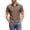 Brown, variant on Polo Shirts For Men Solid Color Lapel Collar Button Down Casual Texture Classic Summer Work Shirts For Men