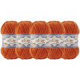 thumbnail image 1 of ESTAMBRE VELLUTO ALIZE TIPO CHENILLE CON 5 PZAS DE 100GRS C/U MISMO COLOR, 1 of 4