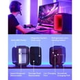 thumbnail image 3 of Anoak Mini Fridge, 4 Liter/6 Cans Small Refrigerator With 6 Colorful Dimmable LED Light,Portable Cooler and Warmer mini fridge for Gaming room, Bedroom,Office and Car (Black), 3 of 8