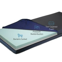 Proheal Pressure Redistribution Bariatric Hospital Bed Mattress - Two-Layered High Density Foam - 54" x 84" x 6"